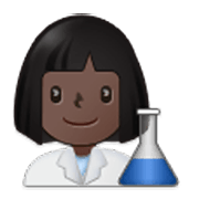 👩🏿‍🔬 Emoji Cientista Mulher: Pele Escura na Samsung One UI 3.1.1.