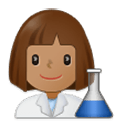Émoji 👩🏽‍🔬 Scientifique Femme : Peau Légèrement Mate sur Samsung One UI 3.1.1.