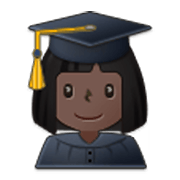 👩🏿‍🎓 Emoji Estudiante Mujer: Tono De Piel Oscuro en Samsung One UI 3.1.1.