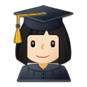 👩🏻‍🎓 Emoji Estudiante Mujer: Tono De Piel Claro en Samsung One UI 3.1.1.