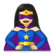 🦸🏻‍♀️ Emoji Superheroína: Tono De Piel Claro en Samsung One UI 3.1.1.