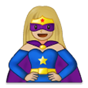 🦸🏼‍♀️ Emoji Super-heroína: Pele Morena Clara na Samsung One UI 3.1.1.