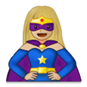 🦸🏼‍♀️ Emoji Heldin: mittelhelle Hautfarbe Samsung One UI 3.1.1.