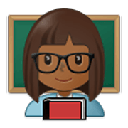 👩🏾‍🏫 Emoji Profesora: Tono De Piel Oscuro Medio en Samsung One UI 3.1.1.