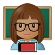👩🏽‍🏫 Emoji Professora: Pele Morena na Samsung One UI 3.1.1.