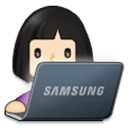 Émoji 👩🏻‍💻 Informaticienne : Peau Claire sur Samsung One UI 3.1.1.