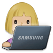 👩🏼‍💻 Emoji Tecnóloga: Tono De Piel Claro Medio en Samsung One UI 3.1.1.