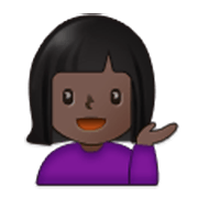 💁🏿‍♀️ Emoji Mulher Com A Palma Virada Para Cima: Pele Escura na Samsung One UI 3.1.1.