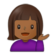 💁🏾‍♀️ Emoji Empleada De Mostrador De Información: Tono De Piel Oscuro Medio en Samsung One UI 3.1.1.