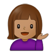 💁🏽‍♀️ Emoji Empleada De Mostrador De Información: Tono De Piel Medio en Samsung One UI 3.1.1.