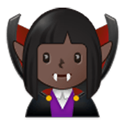 Émoji 🧛🏿‍♀️ Vampire Femme : Peau Foncée sur Samsung One UI 3.1.1.