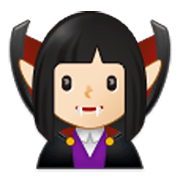 🧛🏻‍♀️ Emoji Vampiresa: Tono De Piel Claro en Samsung One UI 3.1.1.