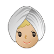 👳🏼‍♀️ Emoji Frau mit Turban: mittelhelle Hautfarbe Samsung One UI 3.1.1.