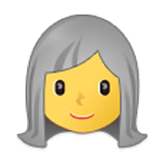 👩‍🦳 Emoji Frau: weißes Haar Samsung One UI 3.1.1.