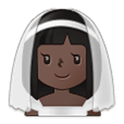 👰🏿‍♀️ Emoji Mujer Con Velo: Tono De Piel Oscuro en Samsung One UI 3.1.1.