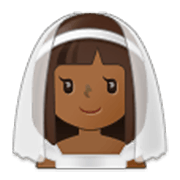 👰🏾‍♀️ Emoji Mujer Con Velo: Tono De Piel Oscuro Medio en Samsung One UI 3.1.1.