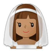 Emoji 👰🏽‍♀️ Donna con il velo: Carnagione Olivastra su Samsung One UI 3.1.1.