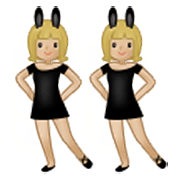 👯🏼‍♀️ Emoji Mujeres Con Orejas De Conejo, Tono De Piel Claro Medio en Samsung One UI 3.1.1.