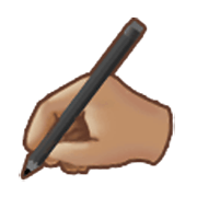 ✍🏽 Emoji Escrevendo à Mão: Pele Morena na Samsung One UI 3.1.1.
