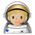 Emoji 🧑🏼‍🚀 Astronauta: Carnagione Abbastanza Chiara su Samsung One UI 4.0 January 2022.