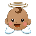 👼🏽 Emoji Bebê Anjo: Pele Morena na Samsung One UI 4.0 January 2022.