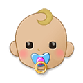 Emoji 👶🏼 Neonato: Carnagione Abbastanza Chiara su Samsung One UI 4.0 January 2022.