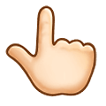 👆🏻 Emoji Dorso Da Mão Com Dedo Indicador Apontando Para Cima: Pele Clara na Samsung One UI 4.0 January 2022.