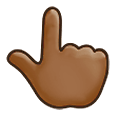 Emoji 👆🏾 Indice Alzato: Carnagione Abbastanza Scura su Samsung One UI 4.0 January 2022.