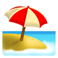 Emoji 🏖️ Spiaggia Con Ombrellone su Samsung One UI 4.0 January 2022.