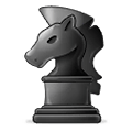 Emoji ♞ Cavallo nero scacchistico su Samsung One UI 4.0 January 2022.