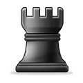 Émoji ♜ Tour d'échec noire sur Samsung One UI 4.0 January 2022.