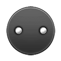⚉ Emoji Círculo negro con dos puntos blancos en Samsung One UI 4.0 January 2022.