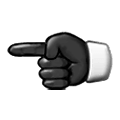 ☚ Emoji Indicador de dirección hacia la izquierda (pintado) en Samsung One UI 4.0 January 2022.