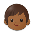 🧒🏾 Emoji Criança: Pele Morena Escura na Samsung One UI 4.0 January 2022.