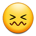 Emoji 😖 Faccina Frustrata su Samsung One UI 4.0 January 2022.