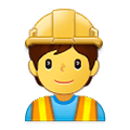 👷 Emoji Trabalhador De Construção Civil na Samsung One UI 4.0 January 2022.