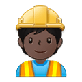 👷🏿 Emoji Trabalhador De Construção Civil: Pele Escura na Samsung One UI 4.0 January 2022.