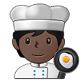 Emoji 🧑🏿‍🍳 Persona Che Cucina: Carnagione Scura su Samsung One UI 4.0 January 2022.