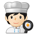Emoji 🧑🏻‍🍳 Persona Che Cucina: Carnagione Chiara su Samsung One UI 4.0 January 2022.
