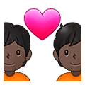 💑🏿 Emoji Casal Apaixonado, Pele Escura na Samsung One UI 4.0 January 2022.