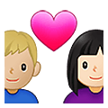 Émoji 👨🏻‍❤️‍👩🏼 Couple Avec Cœur - Homme: Peau Claire, Femme: Peau Moyennement Claire sur Samsung One UI 4.0 January 2022.