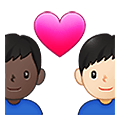 👨🏿‍❤️‍👨🏻 Emoji Casal Apaixonado - Homem: Pele Escura, Homem: Pele Clara na Samsung One UI 4.0 January 2022.