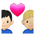 Émoji 👨🏻‍❤️‍👨🏼 Couple Avec Cœur - Homme: Peau Claire, Homme: Peau Moyennement Claire sur Samsung One UI 4.0 January 2022.