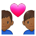 👨🏾‍❤️‍👨🏾 Emoji Casal Apaixonado - Homem: Pele Morena Escura, Homem: Pele Morena Escura na Samsung One UI 4.0 January 2022.