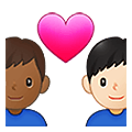 Émoji 👨🏾‍❤️‍👨🏻 Couple Avec Cœur - Homme: Peau Mate, Homme: Peau Claire sur Samsung One UI 4.0 January 2022.