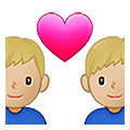 👨🏼‍❤️‍👨🏼 Emoji Casal Apaixonado - Homem: Pele Clara, Homem: Pele Clara na Samsung One UI 4.0 January 2022.