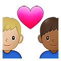 Émoji 👨🏼‍❤️‍👨🏾 Couple Avec Cœur - Homme: Peau Moyennement Claire, Homme: Peau Mate sur Samsung One UI 4.0 January 2022.