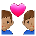 👨🏽‍❤️‍👨🏽 Emoji Casal Apaixonado - Homem: Pele Morena, Homem: Pele Morena na Samsung One UI 4.0 January 2022.