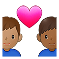 👨🏽‍❤️‍👨🏾 Emoji Pareja Enamorada - Hombre: Tono De Piel Medio, Hombre: Tono De Piel Oscuro Medio en Samsung One UI 4.0 January 2022.