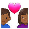 Emoji 👨🏾‍❤️‍👩🏾 Coppia Con Cuore - Uomo: Carnagione Abbastanza Scura, Donna: Carnagione Abbastanza Scura su Samsung One UI 4.0 January 2022.